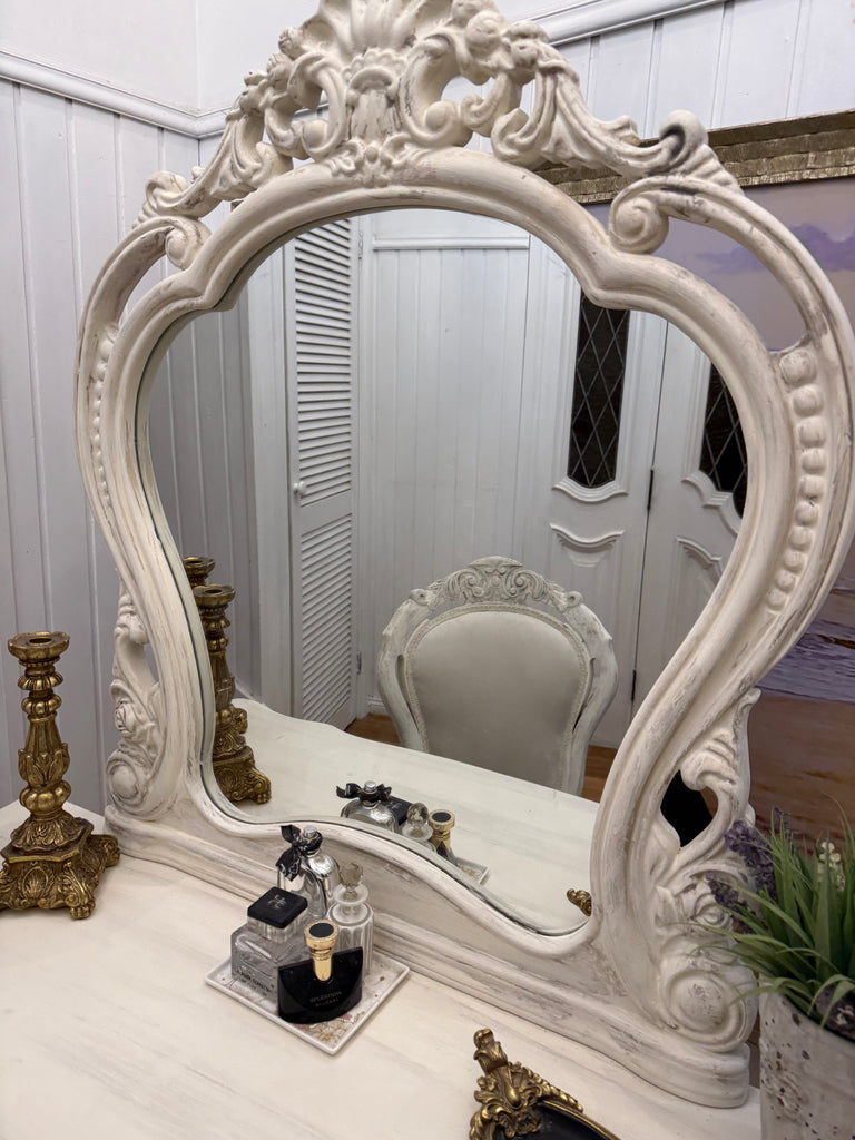 French Provincial Style Dressing Table and Chair
