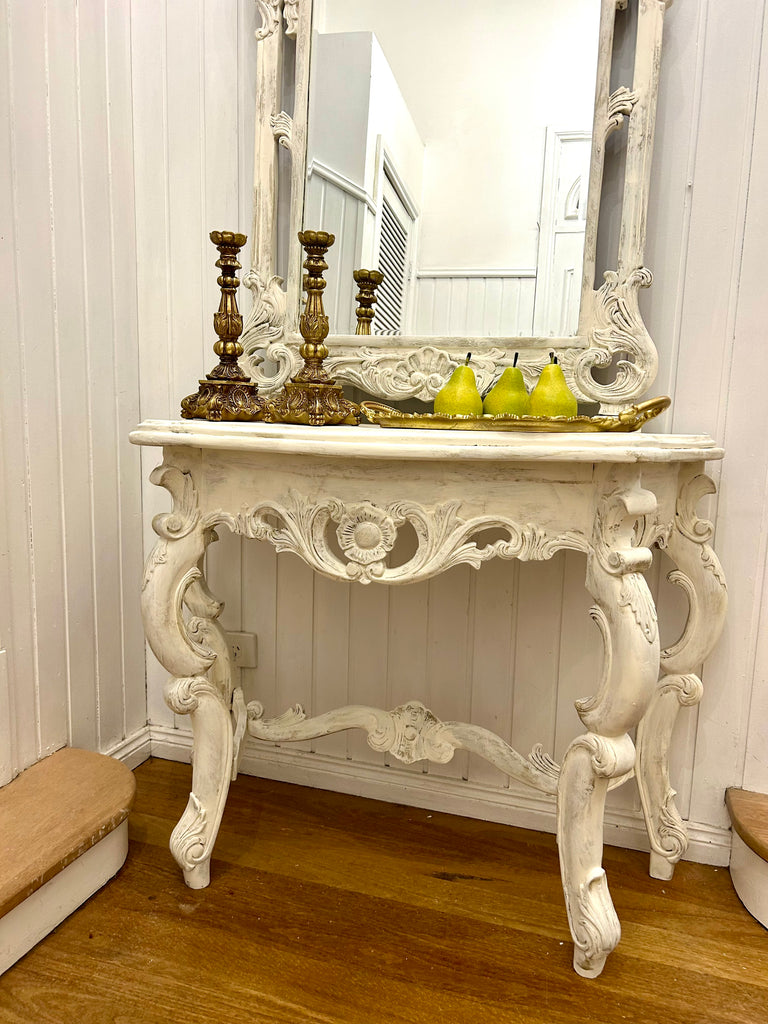 Console Table and Mirror