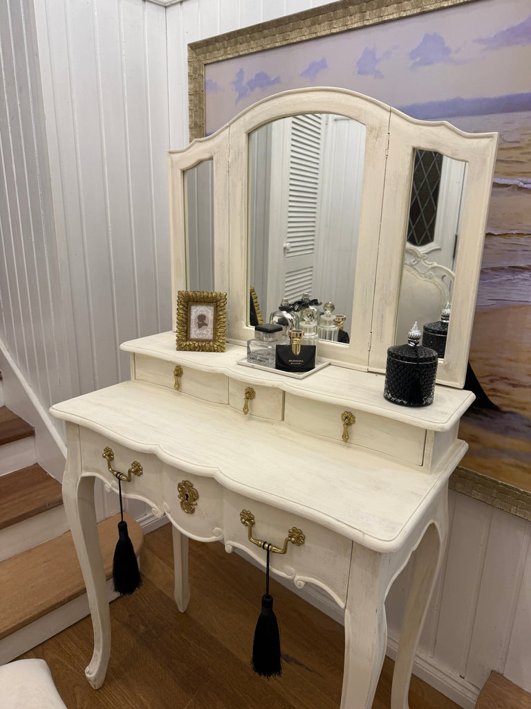 Small French Provincial Style Dressing Table and Chair