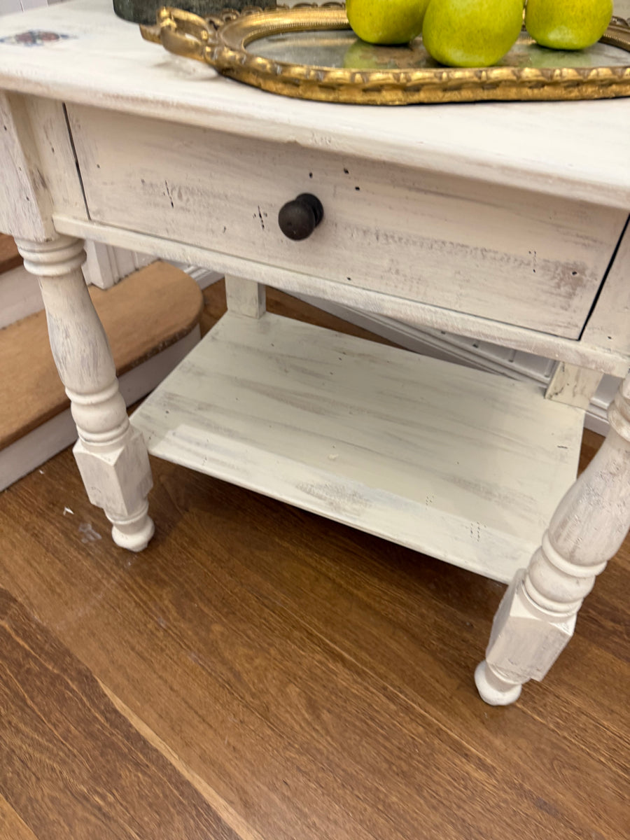 Solid Wood Rustic Provincial Style Hall Stand