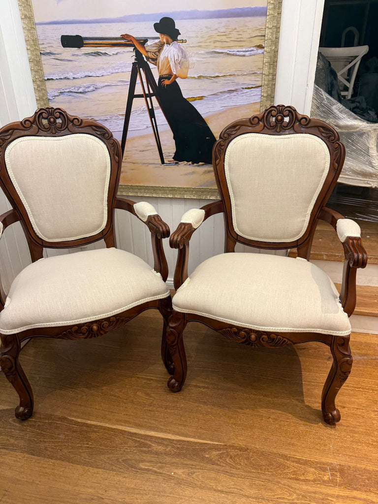2 x French Provincial Style Armchair