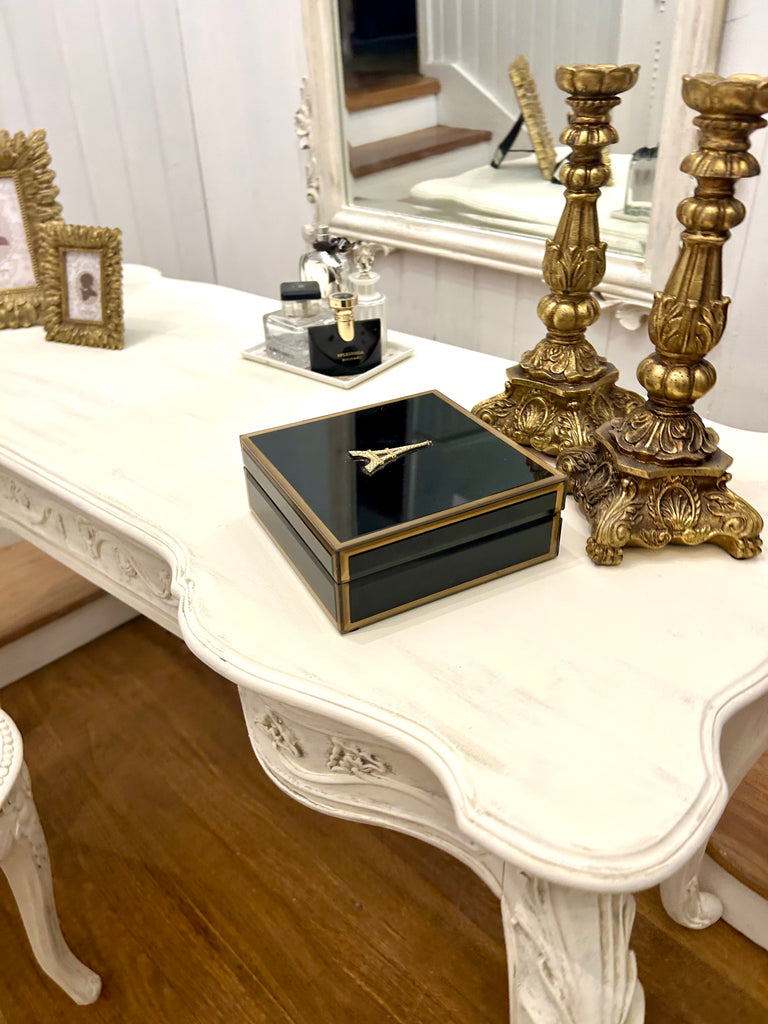 French Provincial Style Dressing Table with Mirror and Chair