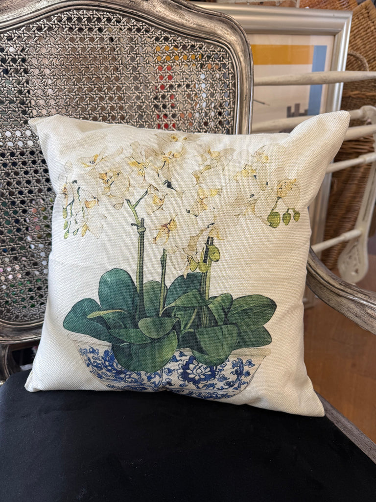 Orchid Print Scatter Cushion