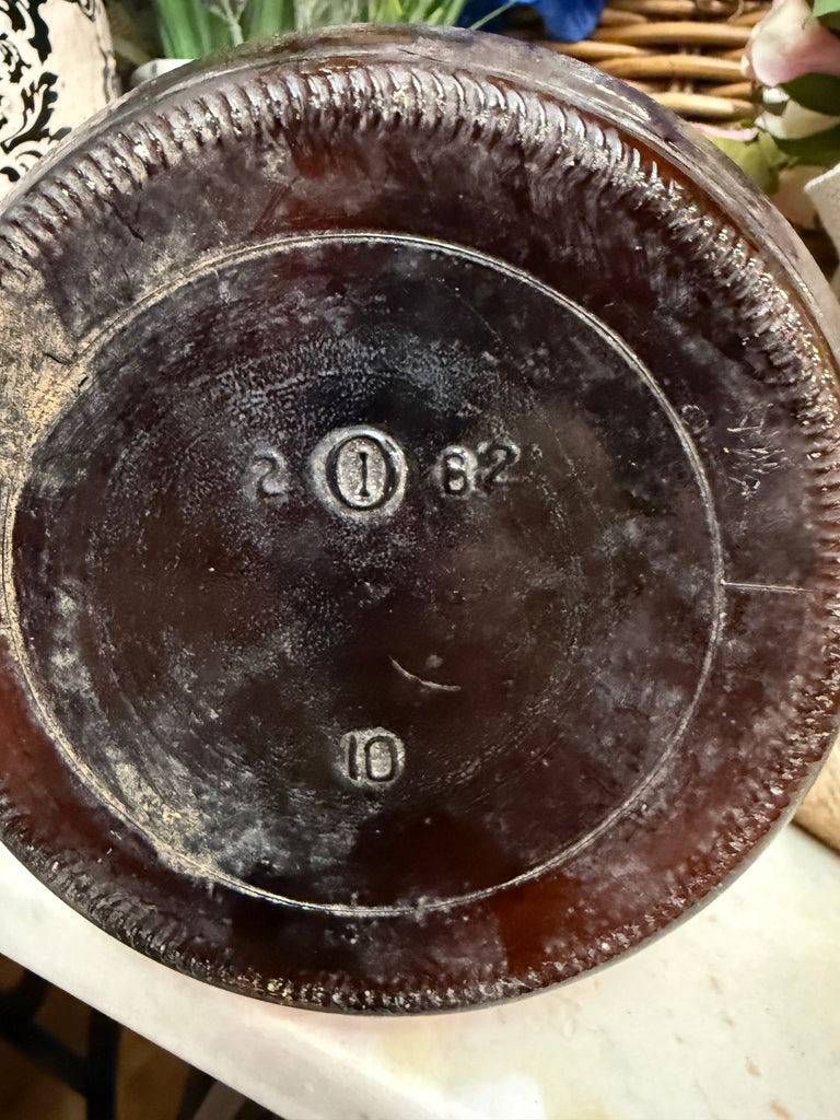Amber Glass Handled Flagon