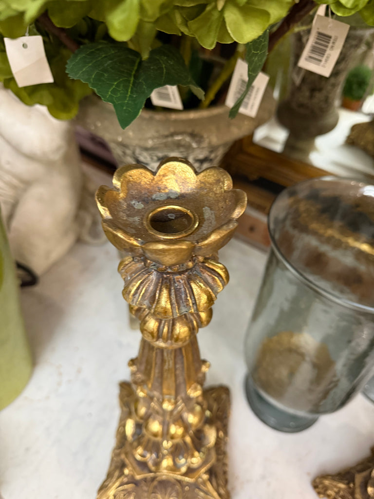 Gold coloured Candle holder 2 Sizes Available