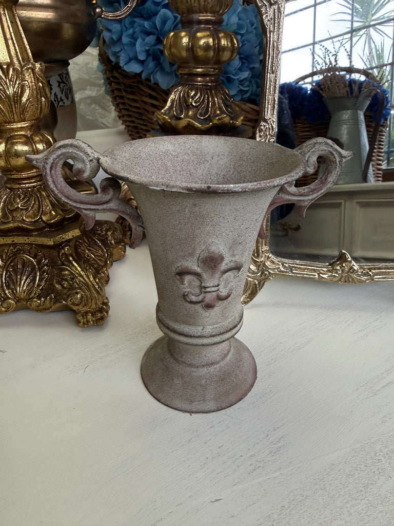 Small Metal Rustic Vase