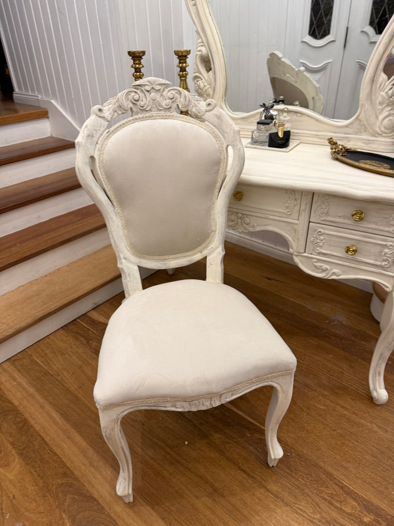 French Provincial Style Dressing Table and Chair