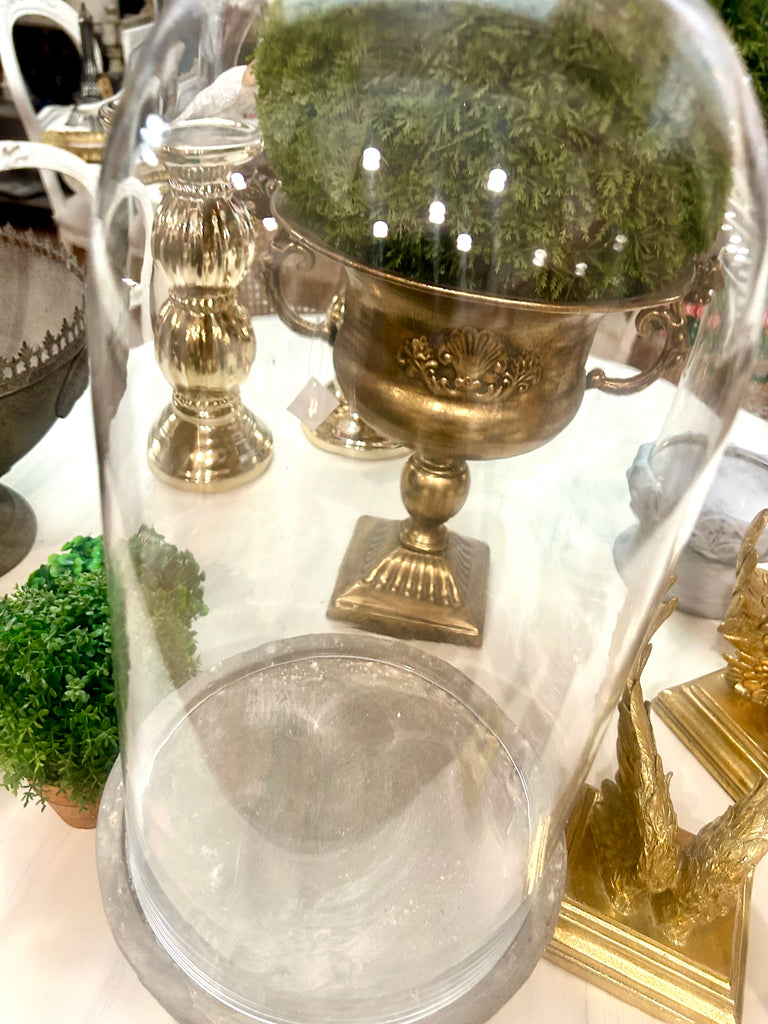 Cement stand with dome glass