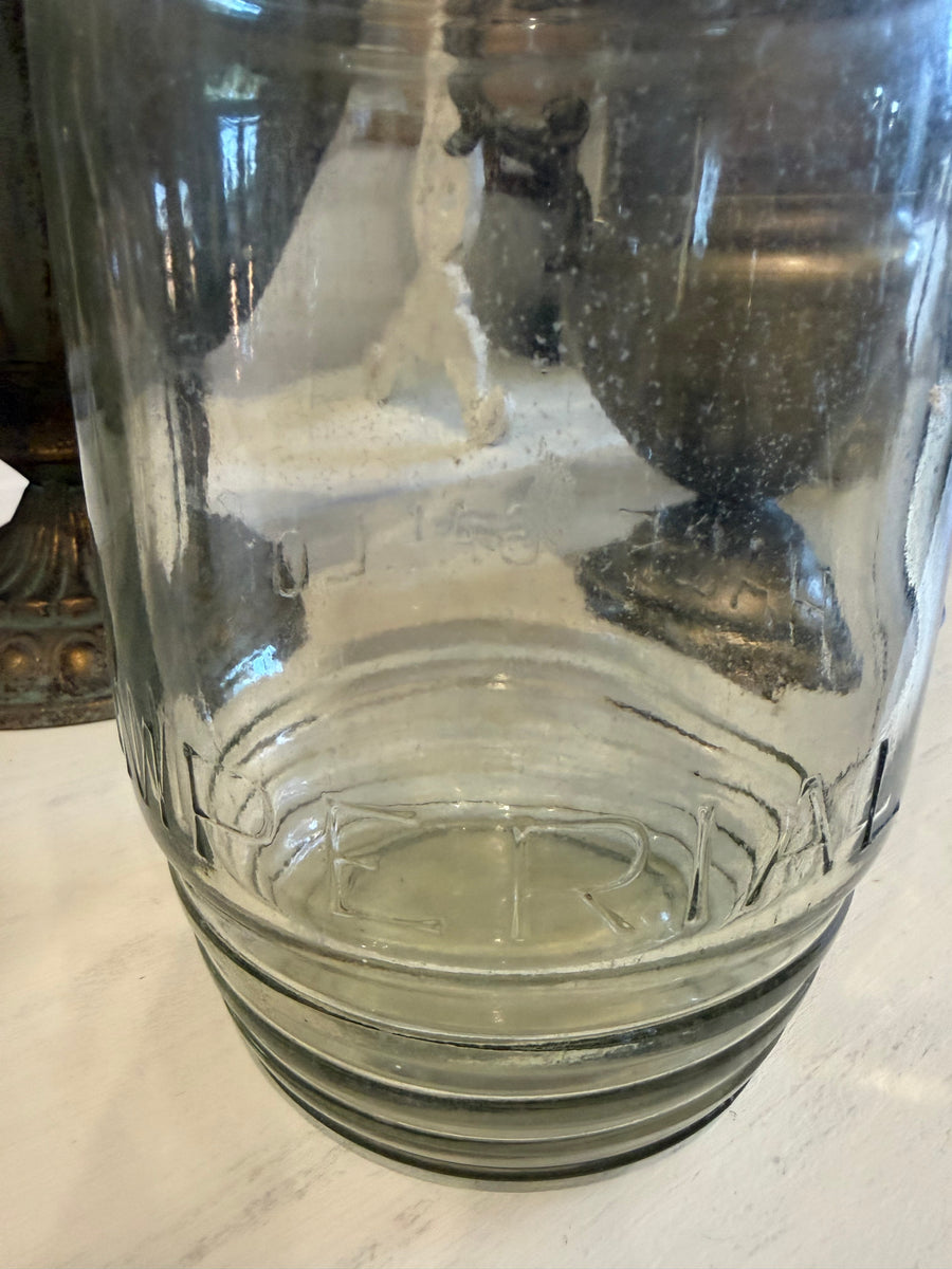 Antique Imperial Half Gallon Glass Bottle c.1895–1915 – Embossed Utility Bottle