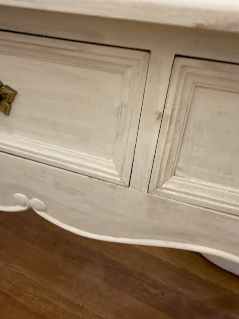 Solid Wood French Provincial Style Console Table and Mirror