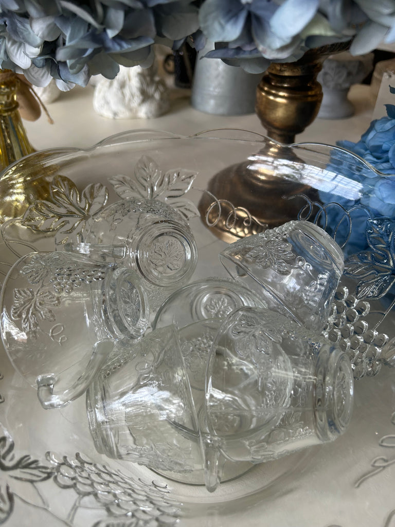 Vintage punch bowl set