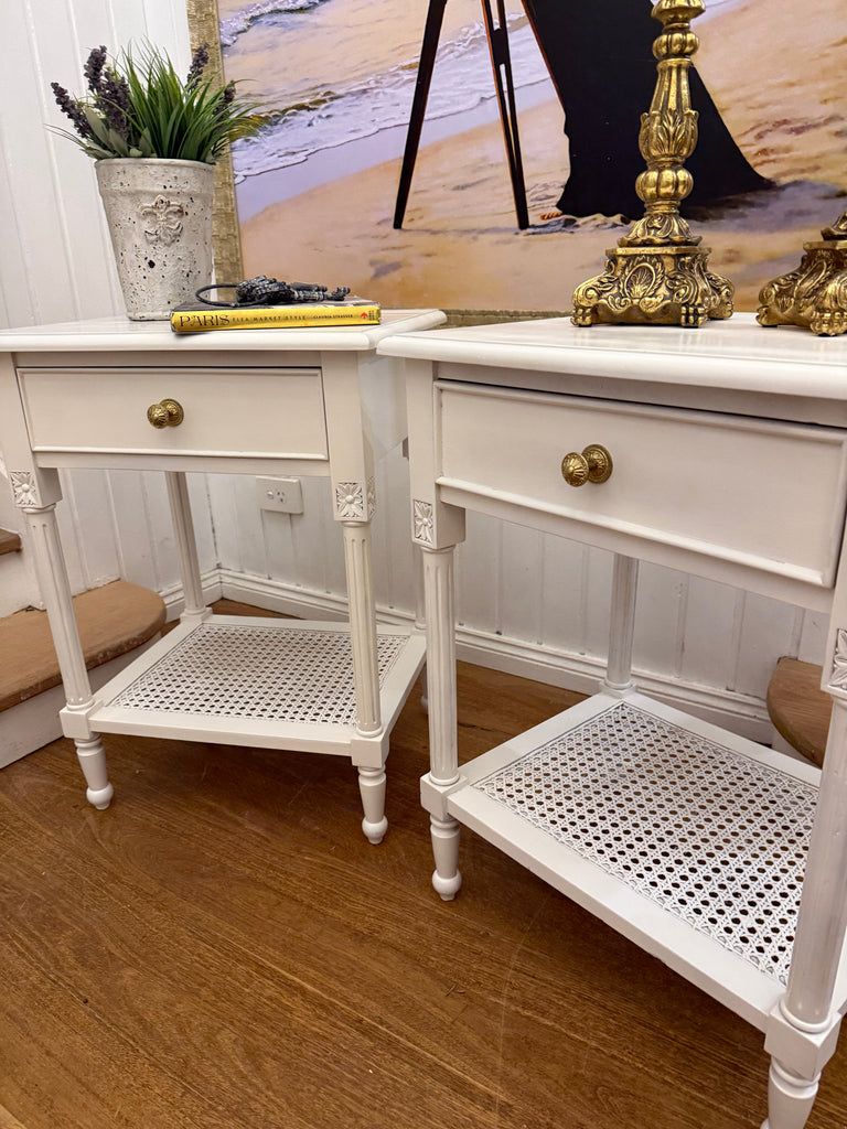 2 x French Provincial Bedside Tables