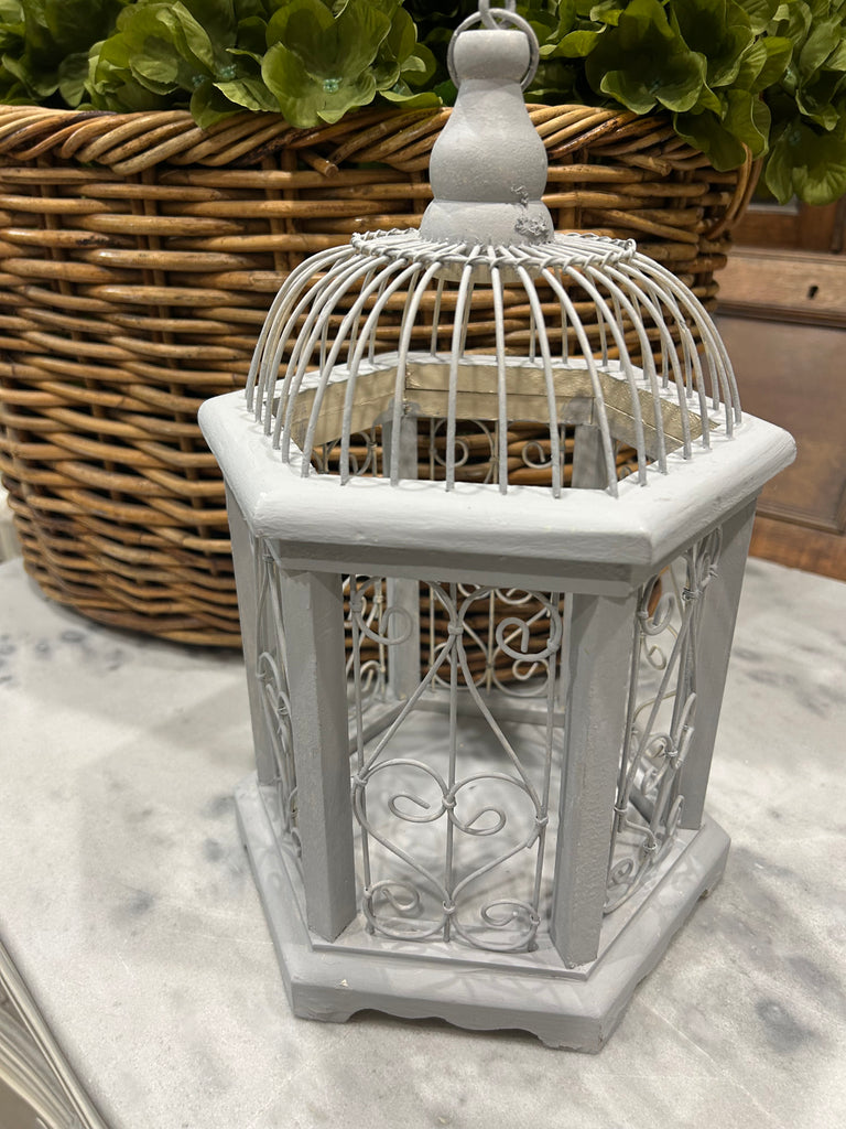 Small Wooden Ornamental Bird Cage
