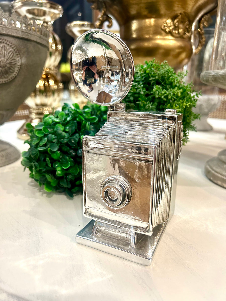Small ceramic vintage camera