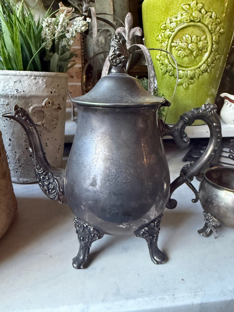 Vintage Ranleigh Silver Plated Tea pot and Creamer
