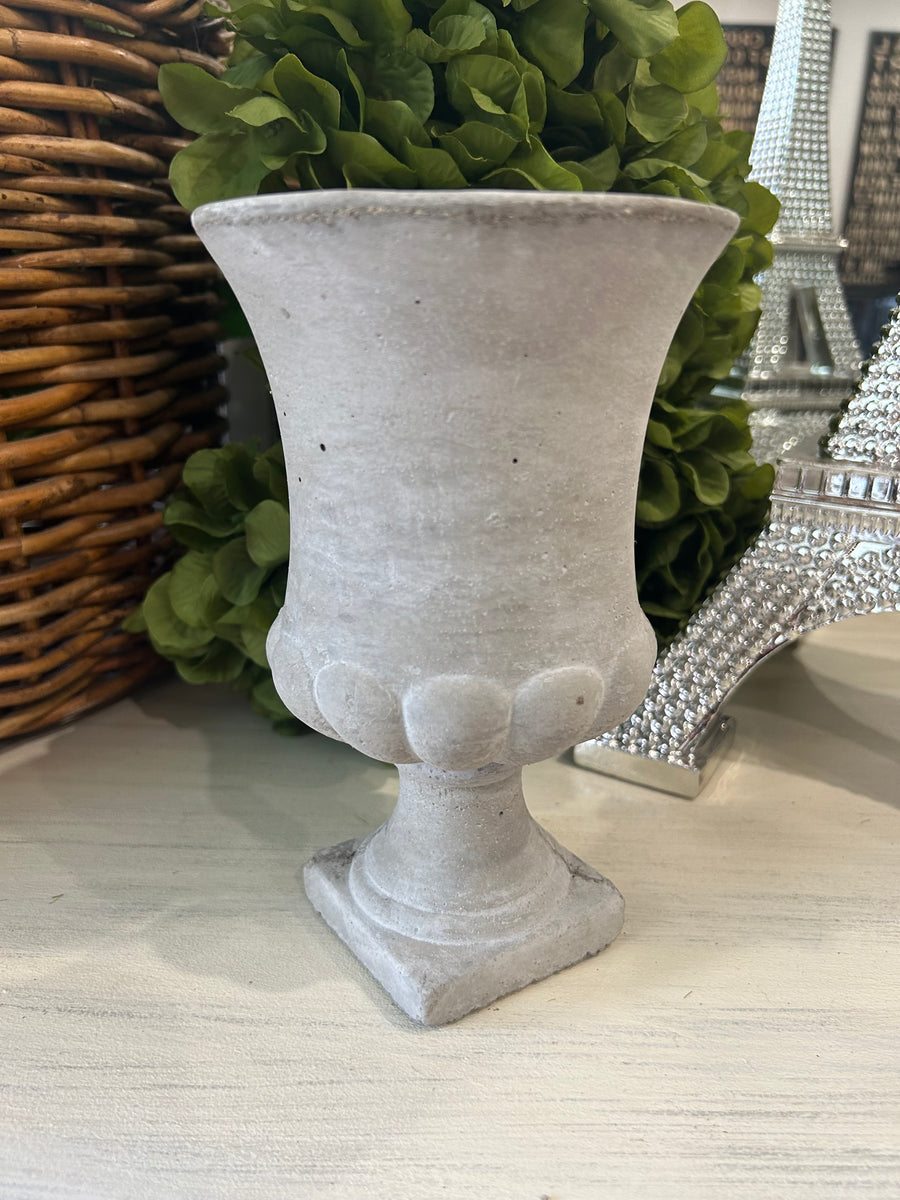 Small rustic Cement look urn