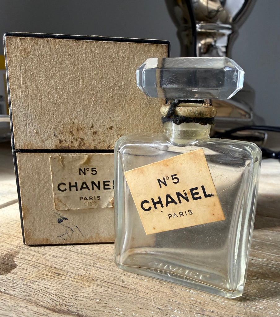 Vintage Chanel miniature Extrait de Parfum Bottle and Box