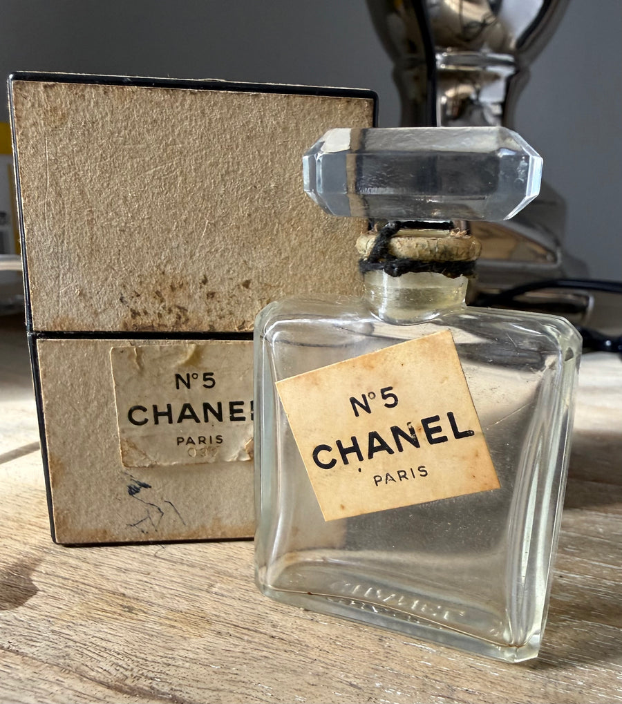 Vintage Chanel miniature Extrait de Parfum Bottle and Box
