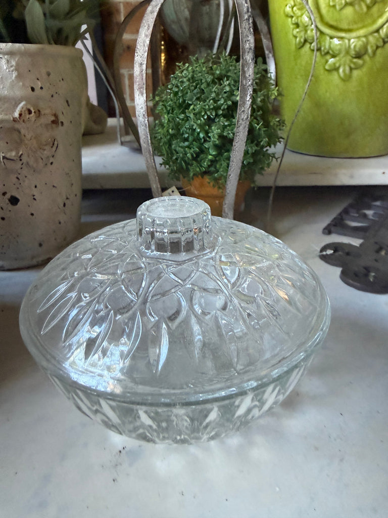 Vintage Cut Glass Candy Dish