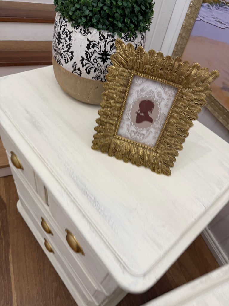 2 x Large Solid Wood Rustic Provincial Style Bedside Tables