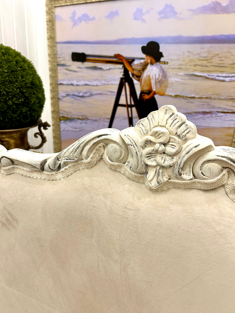Vintage Reupholstered Queen Bedheads