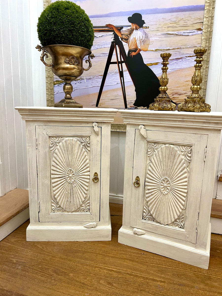 2 x Solid Wood Bedsides