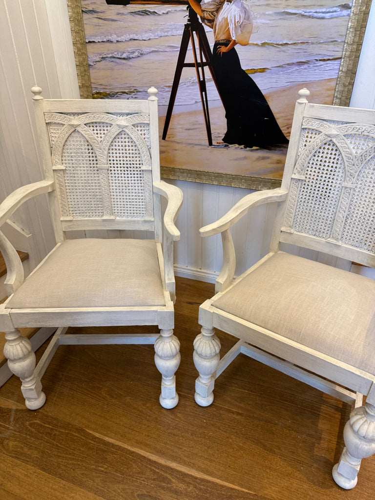 2 x Antique Provincial Style Armchairs