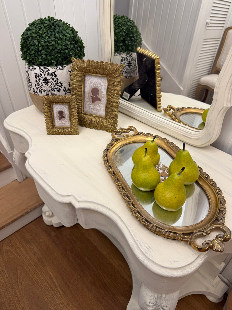 Vintage French Provincial Style Hall Table and Mirror