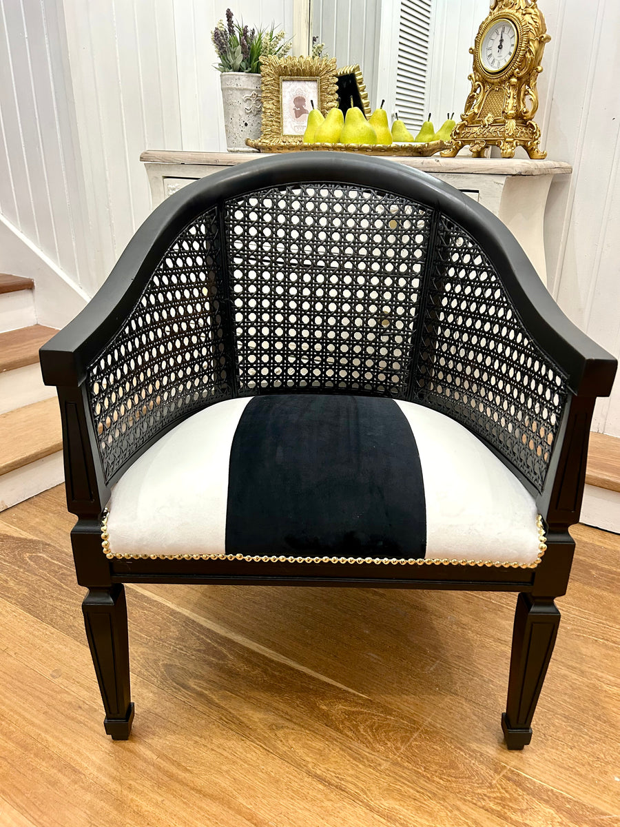 Single Rattan Back Armchair