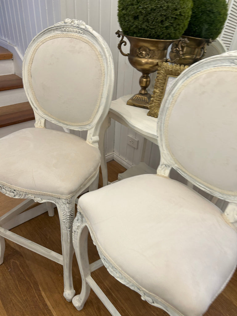 2 x French Provincial Barstools