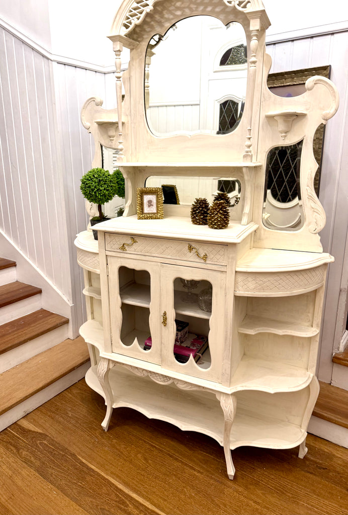 Vintage French Provincial Style Buffet and Hutch