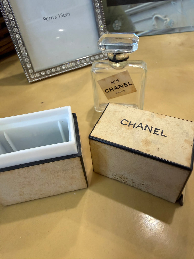 Vintage Chanel miniature Extrait de Parfum Bottle and Box