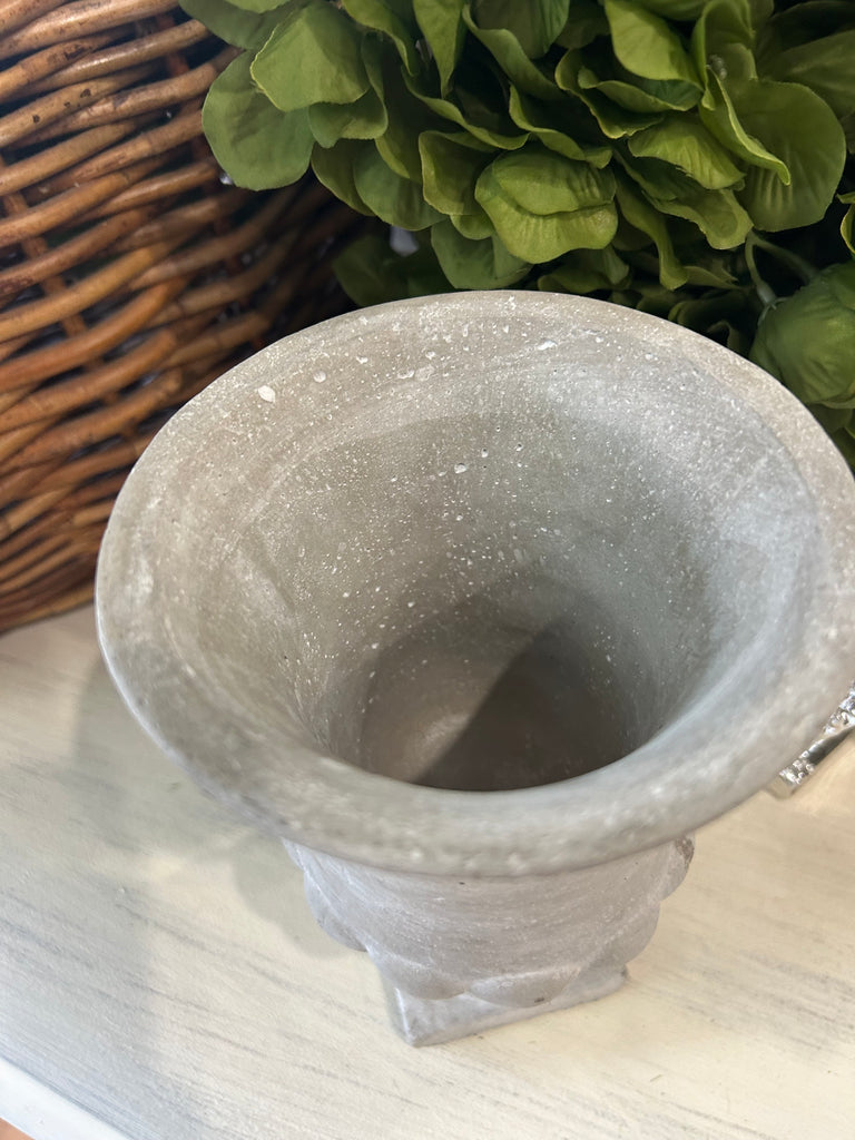 Small rustic Cement look urn