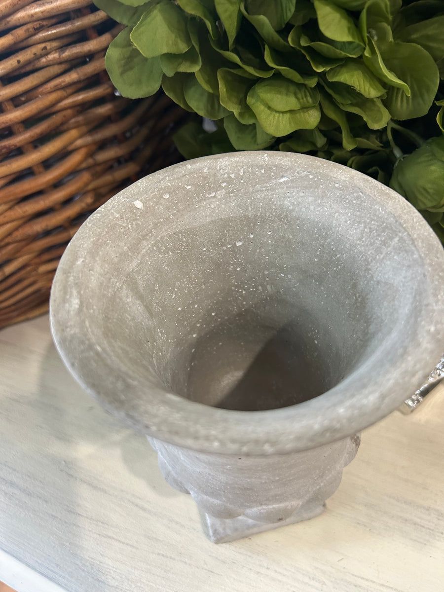 Small rustic Cement look urn