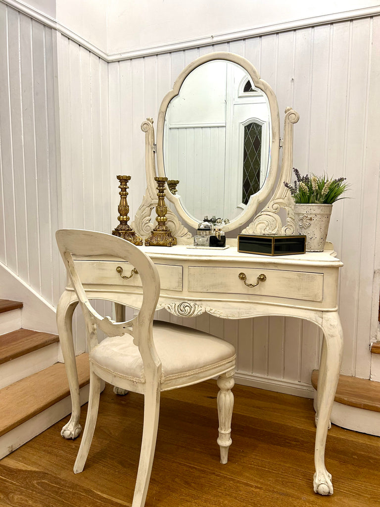 Antique Dressing Table and Chair