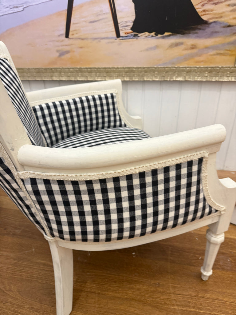 Newly Reupholstered French Provincial Style Occasional Armchair