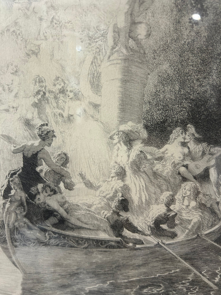 Norman Lindsay Facsimile Etching “Night’s Frolic”