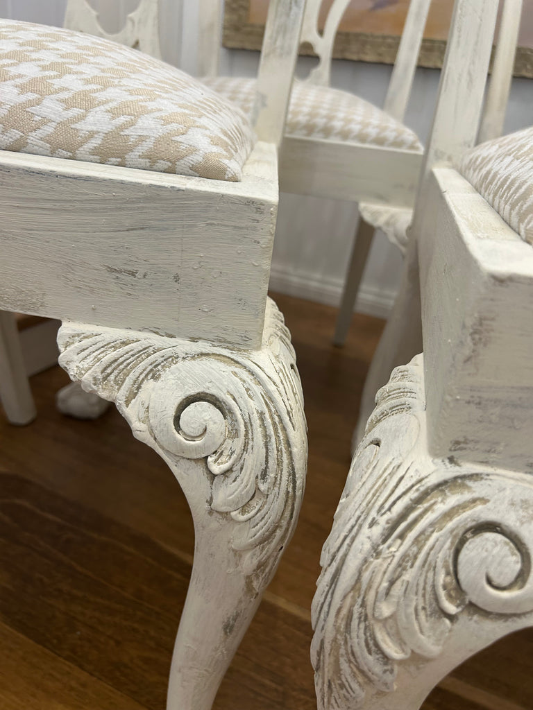 6 x Vintage Chippendale Dining Chairs