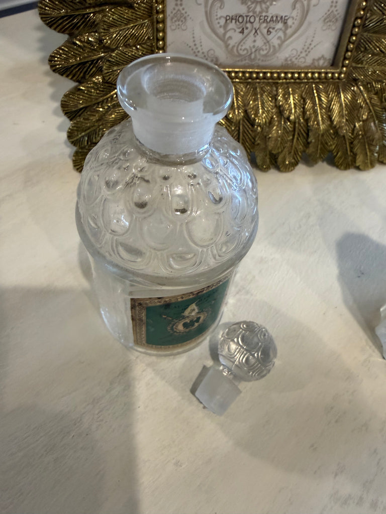 Vintage Guerlain Eau de Cologne Impériale Bee Bottle – Empty Glass Perfume Bottle – Made in France