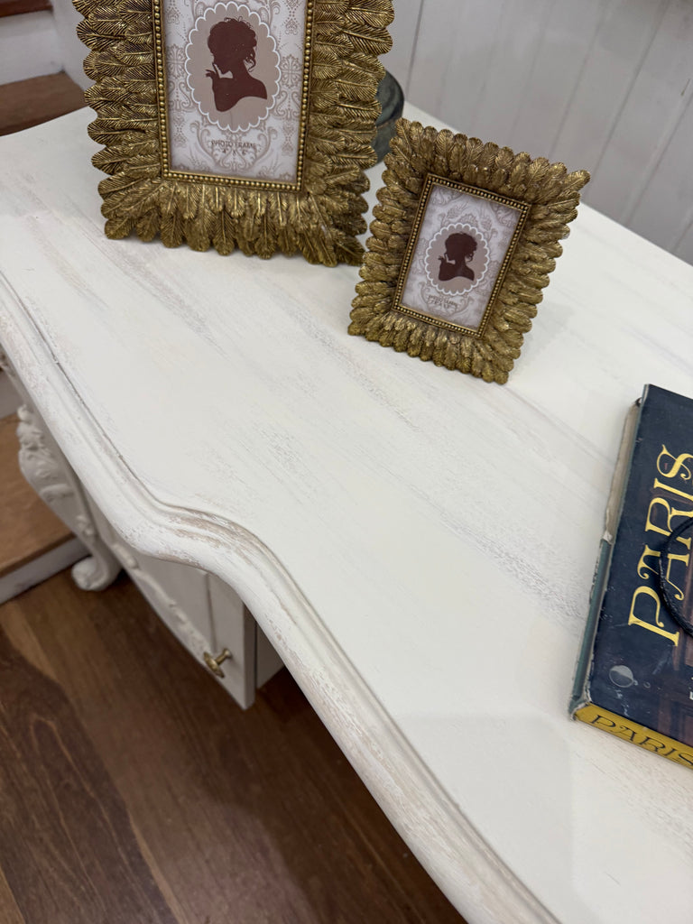 French Provincial Style Console Table/ Dressing Table and Mirror