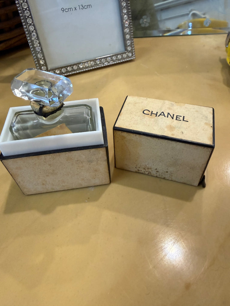 Vintage Chanel miniature Extrait de Parfum Bottle and Box