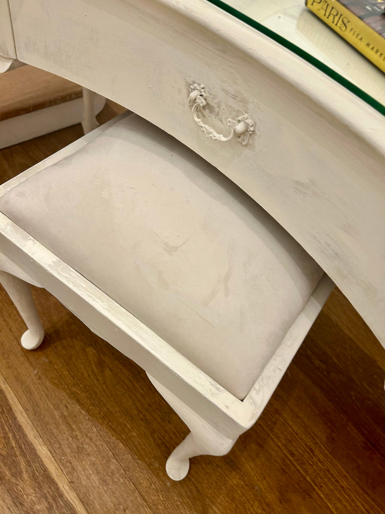 Vintage Queen Anne Dressing Table and Stool