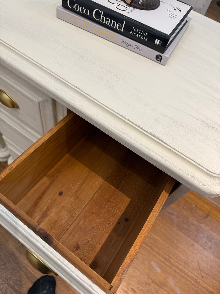 2 x Large Solid Wood Rustic Provincial Style Bedside Tables
