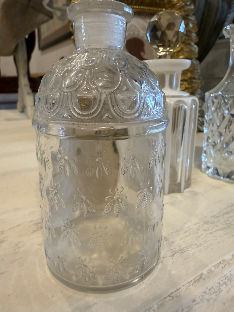 Vintage Guerlain Eau de Cologne Impériale Bee Bottle – Empty Glass Perfume Bottle – Made in France