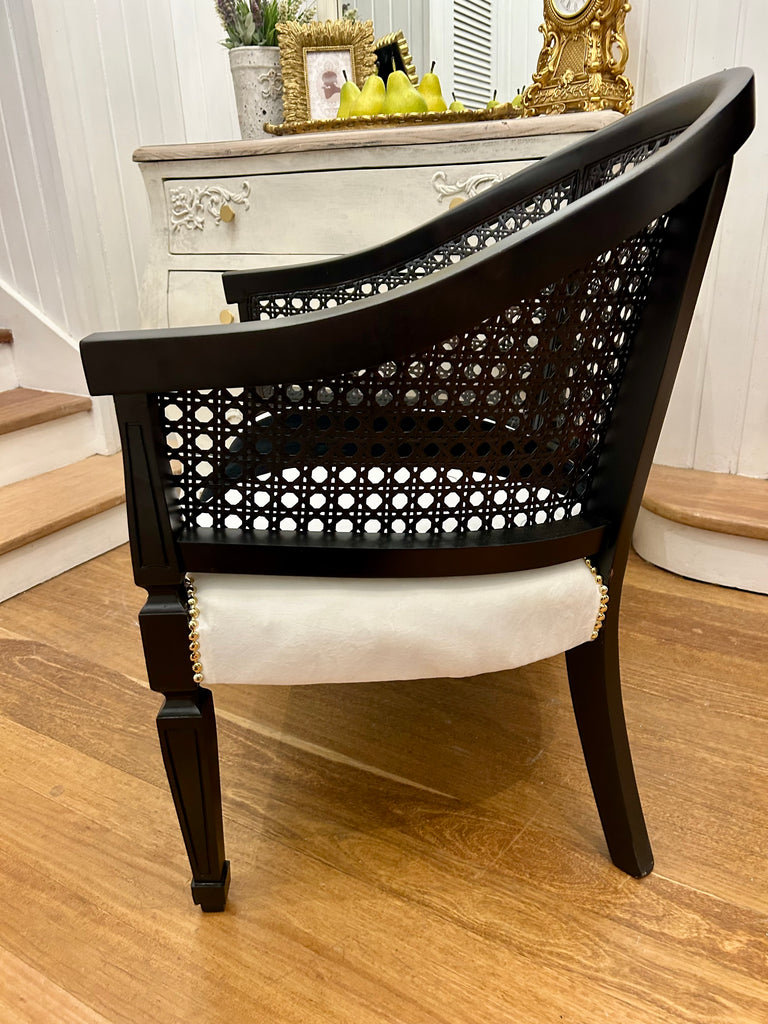 Single Rattan Back Armchair