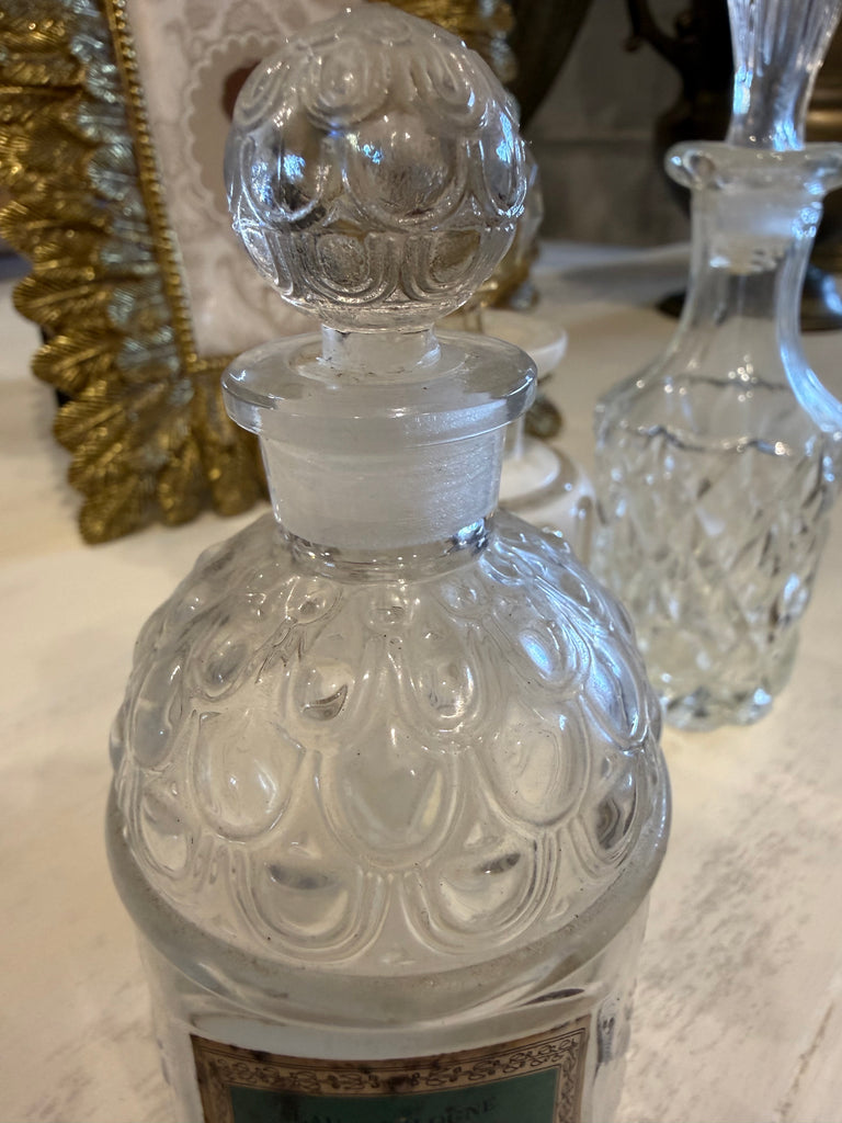 Vintage Guerlain Eau de Cologne Impériale Bee Bottle – Empty Glass Perfume Bottle – Made in France