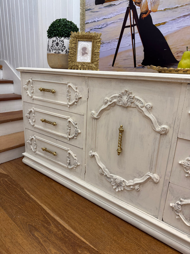 Vintage French Provincial Style Dresser/ TV unit
