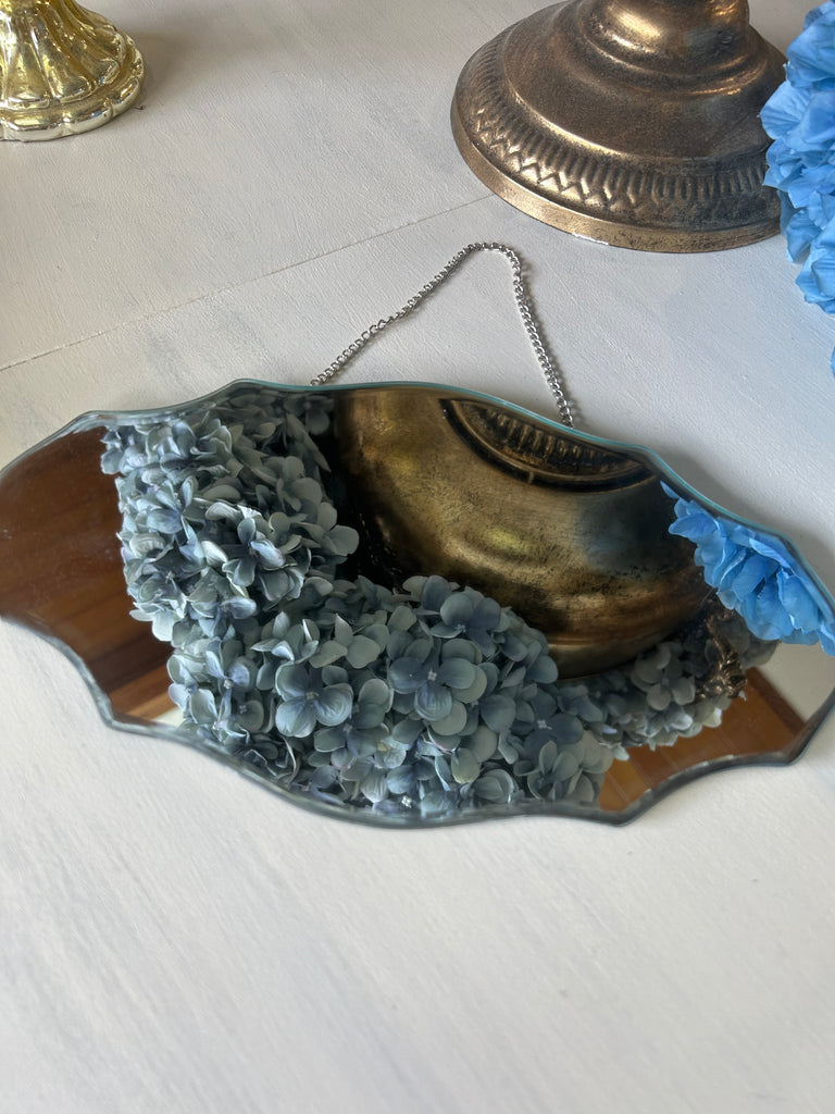 Small vintage look hanging mirror