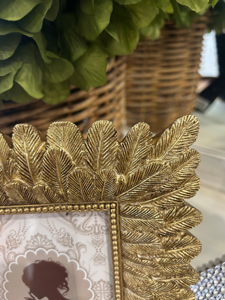 Gold Photo Frame Feather
