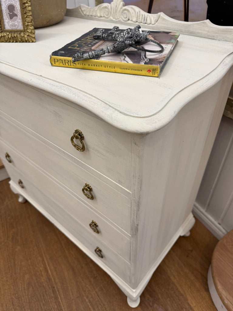 Small Vintage Queen Anne French Provincial Style Tallboy